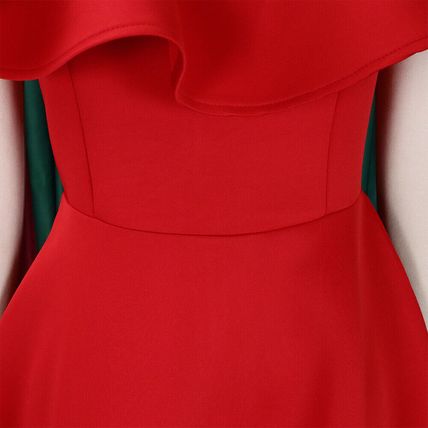 Fashion temperament ruffled large skirt swing party dress dress dress
