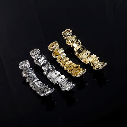 Hip Hop Grillz Teeth 8 Top Teeth 8 Bottom Tooth For Rapper Costume Teeth
