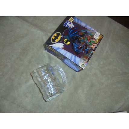 BATMAN PUZZLE and GLASS MUG!! DC Comics! $17.00 Shipped!! For the Comics...