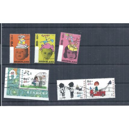 Netherlands stamps. 1996 & 1999 Child Welfare used / CTO (AN217)