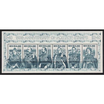 New Zealand British Monarchs Penny Black MS 1990 MNH SG#MS1568