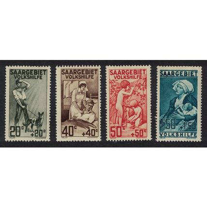 Saar Dog Army Medical Service Hospital Welfare Fund 4v 1926 MH SG#104-107