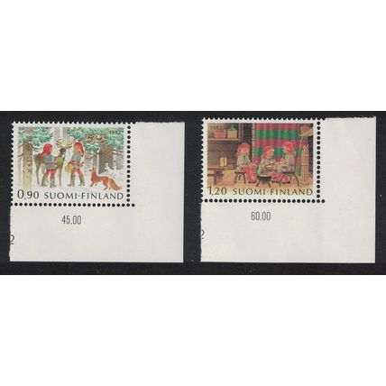 Finland Christmas 2v Corners 1982 MNH SG#1037-1038