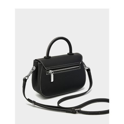 Women Genuine Leather Shoulder Bags Classic Crossbody Purses Black