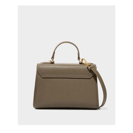 Genuine Leather Women Top Handle Straw Crossbody Bags Bronze