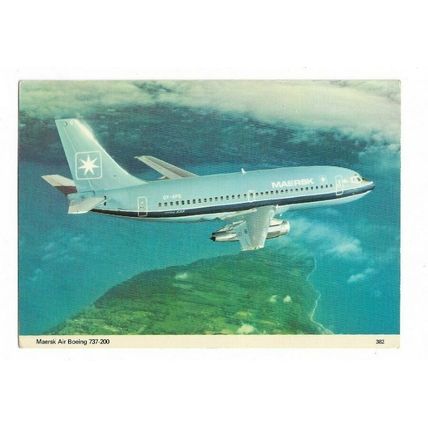 Maersk Air Boeing 737-200 Postcard.