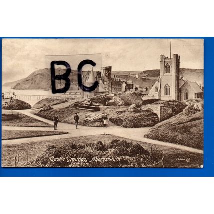 Postcard Castle Grounds Aberystwyth Cardiganshire Ceredigion Nr Glanyrafon