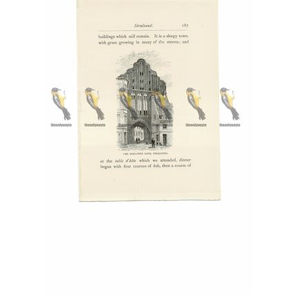 Semlower Gate, Stralsund, Germany, Book Illustration (Print), 1889