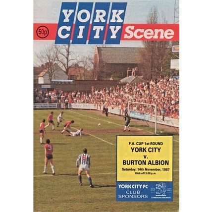 YORK CITY v BURTON ALBION FA CUP FIRST ROUND 1987
