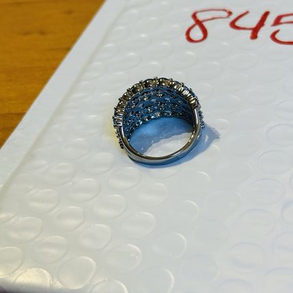 Bomb Party Sz7 BP Ring Fashion Jewelry RBP Radiant Blue Clusters Hematite Pl