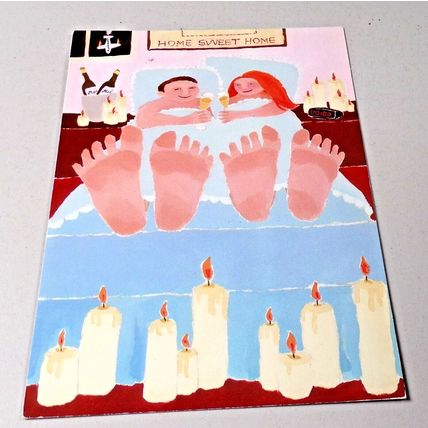 BOOMERANG POSTCARD : STAYING IN FOR THE MILLENNIUM :