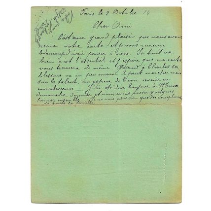 French military postcard posted 1914 from Foreign Legion soldier ?