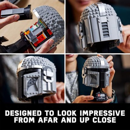 LEGO Star Wars the Mandalorian Helmet 75328 Buildable Model Kit, Display Collect