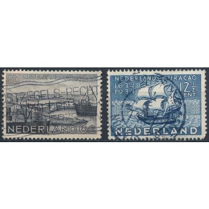 300ᵗʰ Anniv Curacao - Netherlands 1934 - FH - MiNr 274/5 (A)