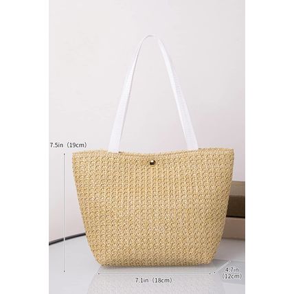 Beige Minimalist Large Tote Bag