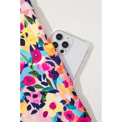 Pink Floral Puff Short Sleeve V Neck Mini Dress