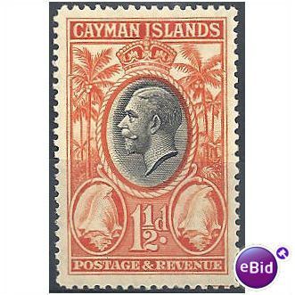 Cayman Islands 1935 SG99 1 1/2d Black & Orange Mounted Mint. .