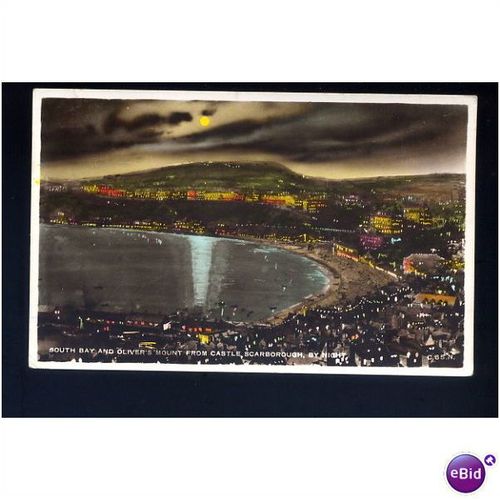 Yorkshire SCARBOROUGH South Bay Moonlight Postcard (C65.N)