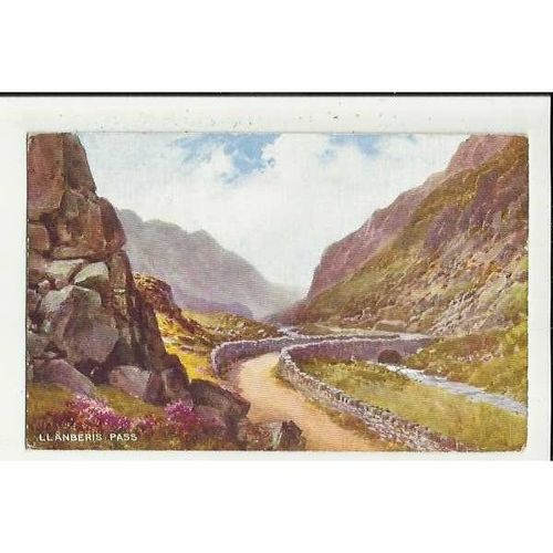 A154 Wales LLANBERIS Pass Valentine "Art Colour" Postcard