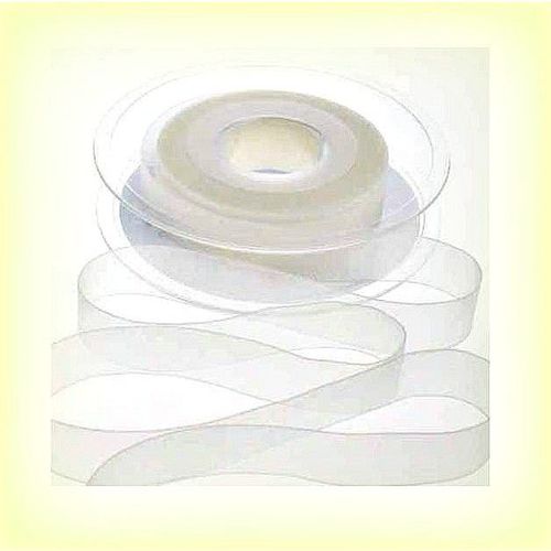 5M Berisfords Sheer Organza Ribbon 40mm Bridal White (Ivory) Colour 419