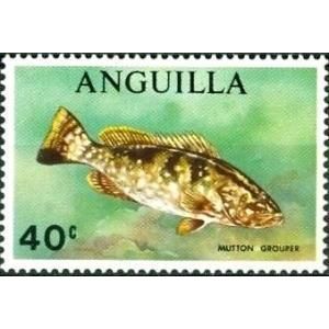 Anguilla 1969 Fish 40c Nassau Grouper Mounted Mint MM SG 70 Sc 83 postage stamp