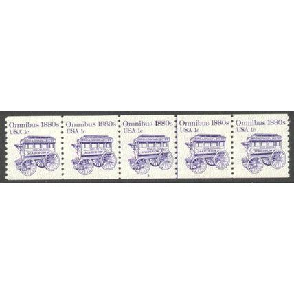 1897 1c Omnibus Fine MNH Dry Gum PNC 5/5 P0968