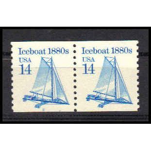 2134b 14c Iceboat Fine MNH Dry Gum CNP Left 2 PA0786