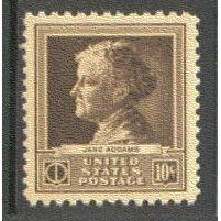 878 10c Jane Addams Fine MNH GA0433