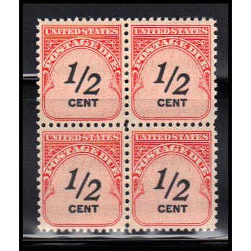 J88 1/2c Postage Due Fine MNH Blk/4 O7072