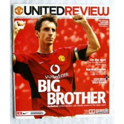 2003 programme Manchester United v. Birmingham City