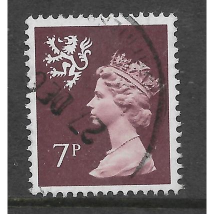 GREAT BRITAIN SCOTLAND 1978 7p PURPLE BROWN 1 CENT BAND SG S 24 FINE USED#