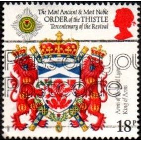 1987 300th Anniv. Revival of Order of Thistle 18p. Very Fine Used