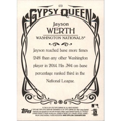 2015 Gypsy Queen Jayson Werth #173A