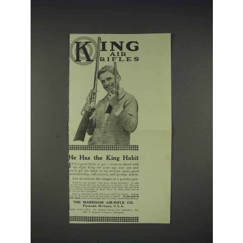 1913 King Air Rifle, Pop Gun Ad - He Has King Habit