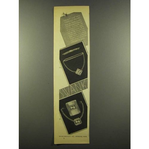 1940 Swank Cravat Chain Ad - Says Forever Yours