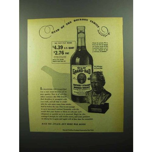 1943 Old Grand-Dad Bourbon Ad - Head of Family
