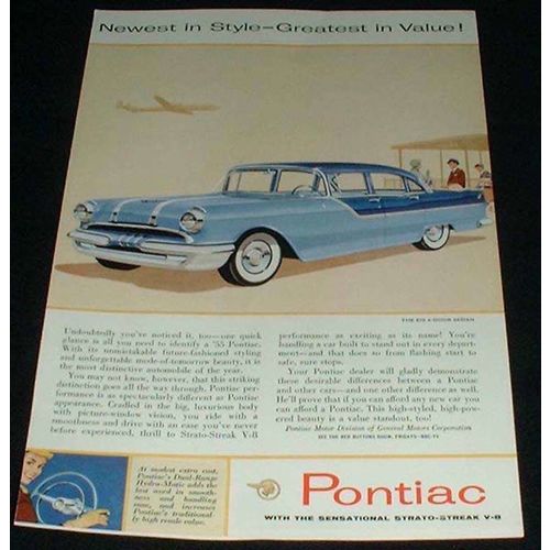 1955 Pontiac 870 4-door Sedan Ad, NICE!!!
