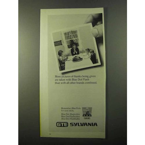 1971 GTE Sylvania Blue Dot Flash Ad, Pictures of Thanks
