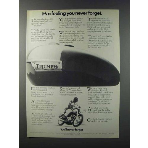 1981 Triumph Motorcycles Ad - Feeling You Never Forget
