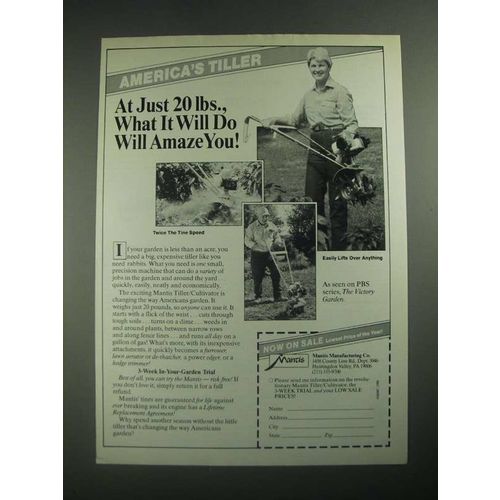 1987 Mantis Tiller/Cultivator Ad - What It Will Do Will Amaze You