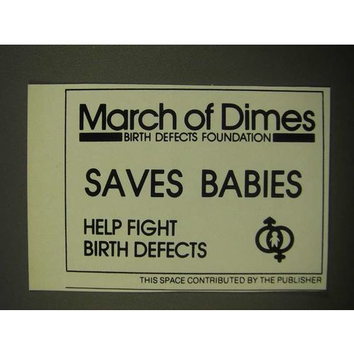 1987 March of Dimes Ad - Saves Babies