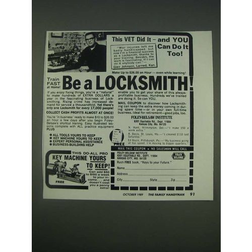 1989 Foley-Belsaw Institute Ad - locksmith