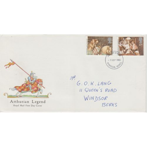 GB 1985 Arthurian Legends 17 & 31p GPO FDC Windsor pm see others