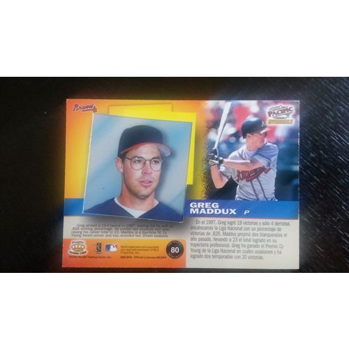 1998 Pacific Invincible Card # 080 Greg Maddux Ex (5) Atlanta Braves
