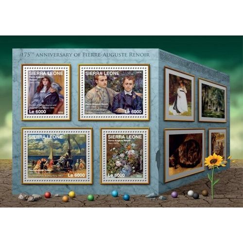 SIERRA LEONE 2016 SHEET MNH RENOIR ART PAINTINGS ARTE PINTURAS 5