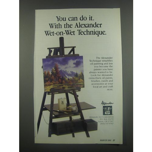 1991 Alexander Art Corporation Ad - You can do it. With the Alexander Wet-on-wet