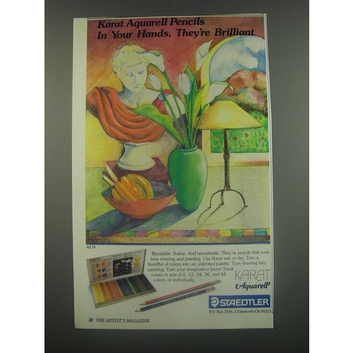1991 Staedtler Karat Aquarell Pencils Ad - In your hands, they're brilliant