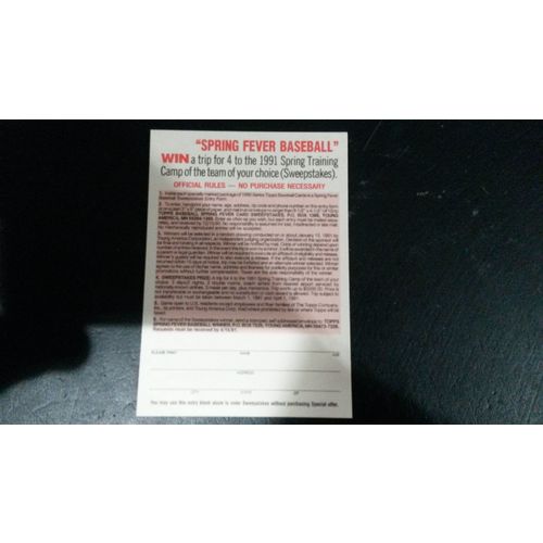 1990 Topps Glossy All Stars & Hot Prospects Advertisement Card Mint (9)