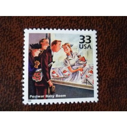 USA 1999 20th Century 1940s Postwar Baby Boom 33c mint stamp SG3561 nurse