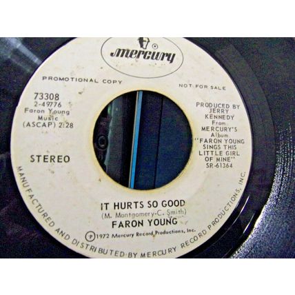 Faron Young-This Little Girl Of Mine / It Hurts So Good-45rpm-1972-EX *Promo